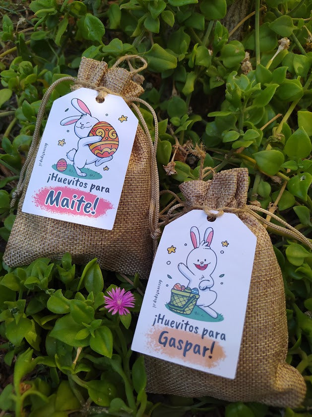 saquitos con huevitos de pascua