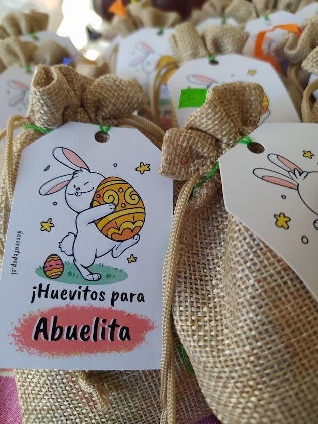 saquitos con huevitos de pascua