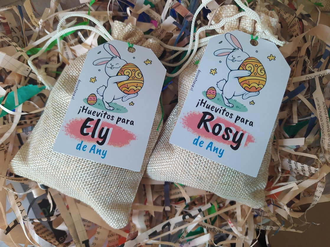 saquitos con huevitos de pascua